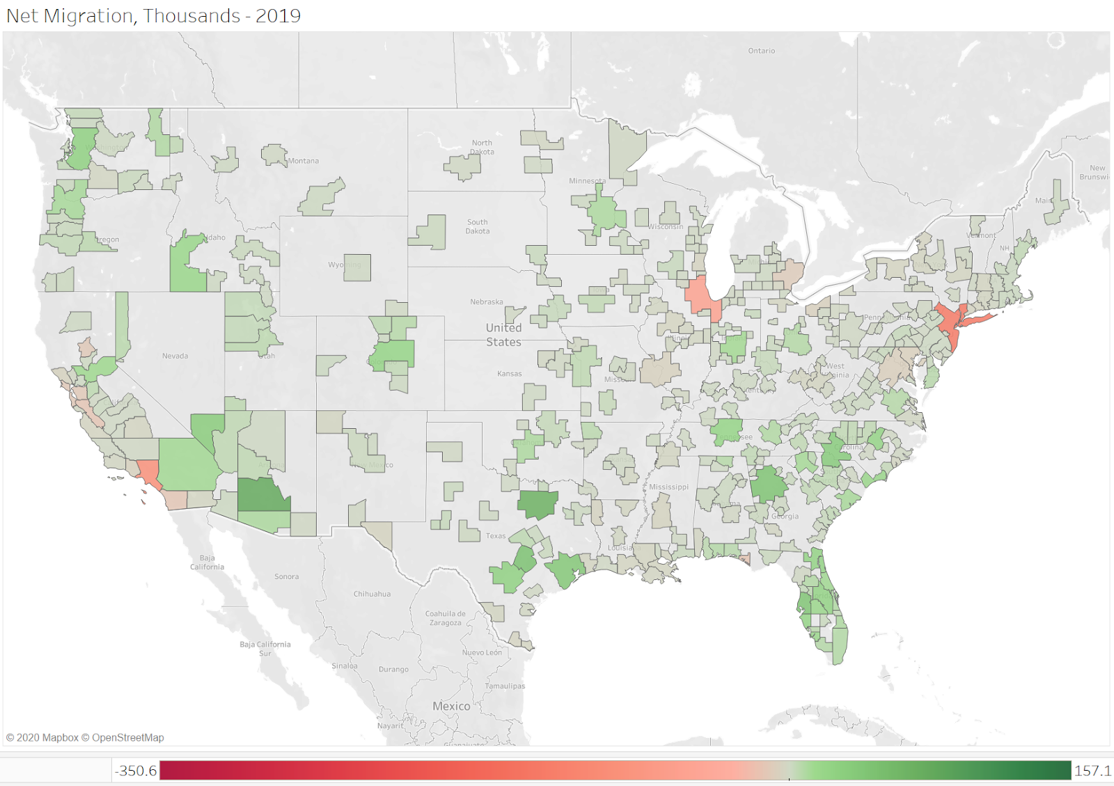 US net migration 2019